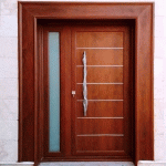 Porte d’entrée en bois Ref 1842