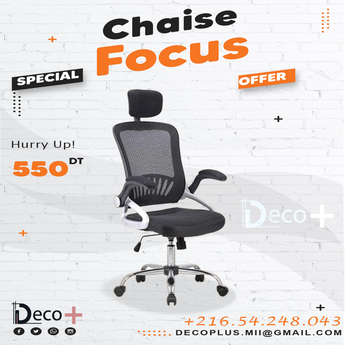 Chaise de Direction FOCUS En Promotion