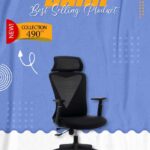 Chaise de Bureau Dark Base chrome