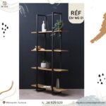 Étagère Métallique avec Plateaux en MDF