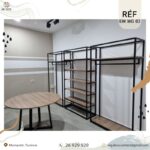 Étagère Métallique avec Plateaux en MDF