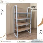 Étagère Métallique avec Plateaux en MDF