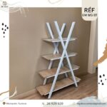 Étagère Métallique avec Plateaux en MDF