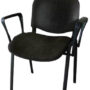 Chaise visiteur ISO NOIR ACC POLY